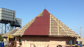 Onduline oversheeting old thatch roof, eastern cape, south africa