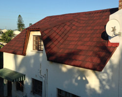 Onduvilla installed onto existing thatched roof structure