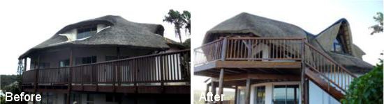 Thatch roof renovation and house renovation