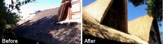 Thatch roof renovation by Cintsa Thatching